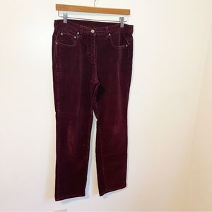 Wine Colored Corduroy Women's Pant Size 8 #132